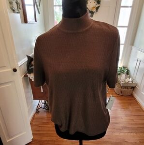 Vintage 90's Koret brown mock neck sweater  Small